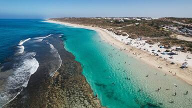Aerial view of Yanchep Lagoon just north of Perth, Western Australia