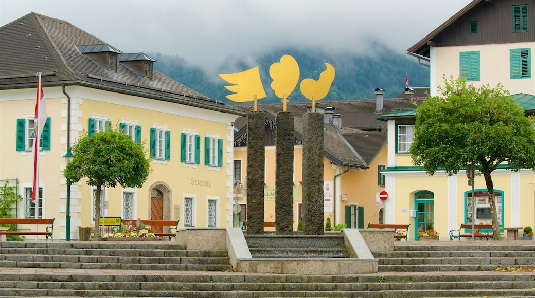 Strobl which includes outdoor art and heritage elements