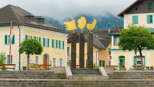 Strobl which includes outdoor art and heritage elements