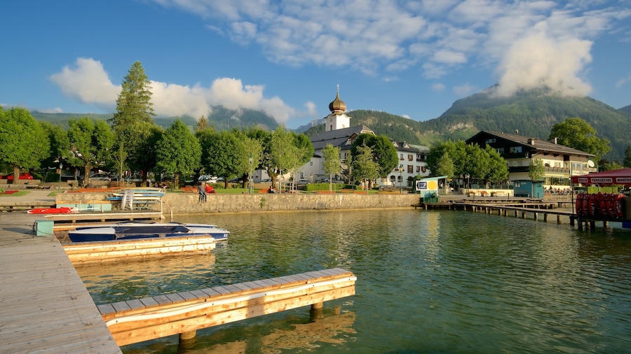 Strobl which includes a lake or waterhole