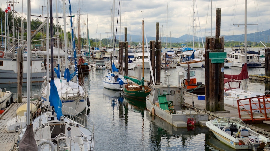 Cowichan Bay showing a bay or harbour
