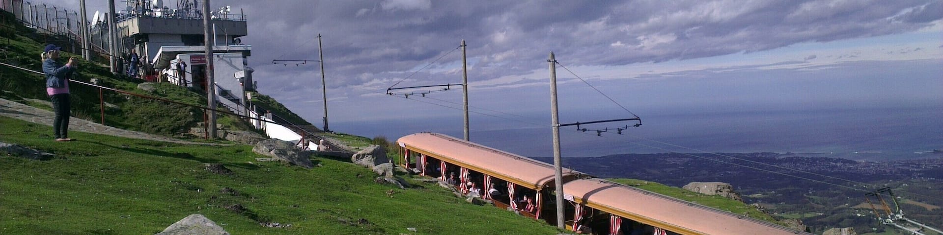 Clunking and sqealing, the train hauls you to the top of this mountain near the Spanish border