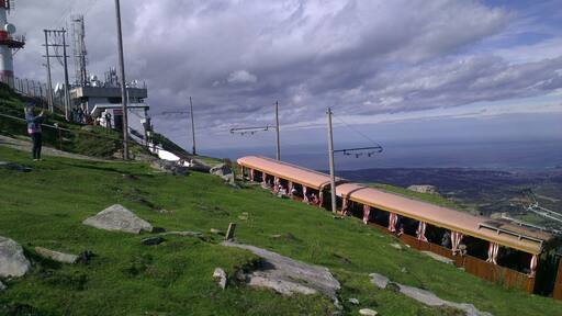 Clunking and sqealing, the train hauls you to the top of this mountain near the Spanish border