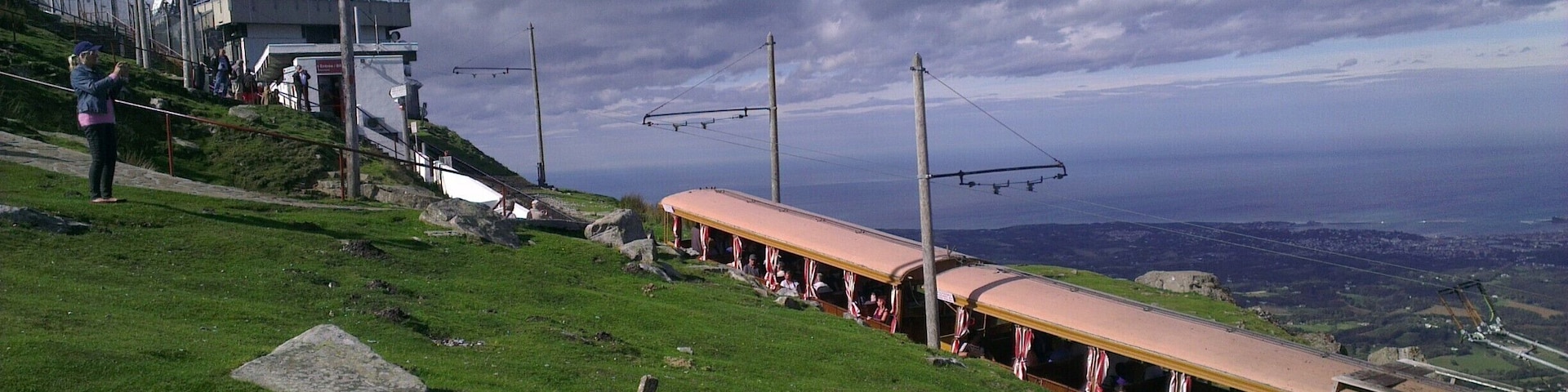 Clunking and sqealing, the train hauls you to the top of this mountain near the Spanish border