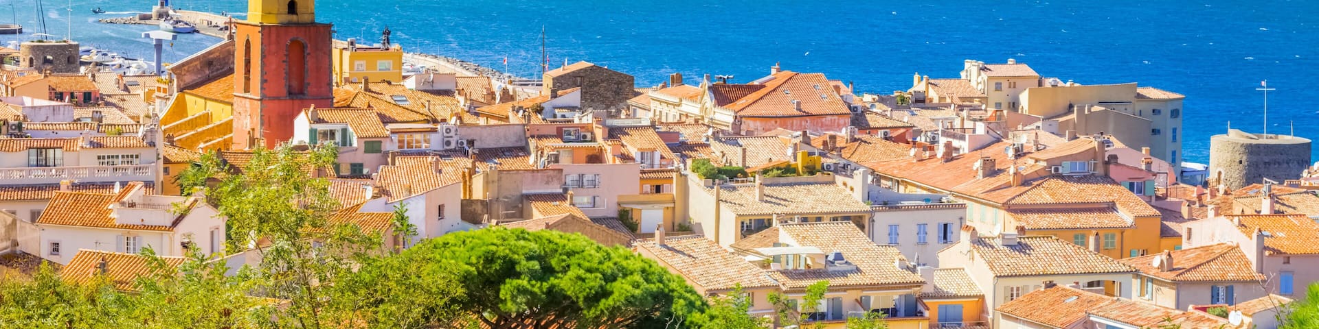 view of the city of Saint-Tropez, France