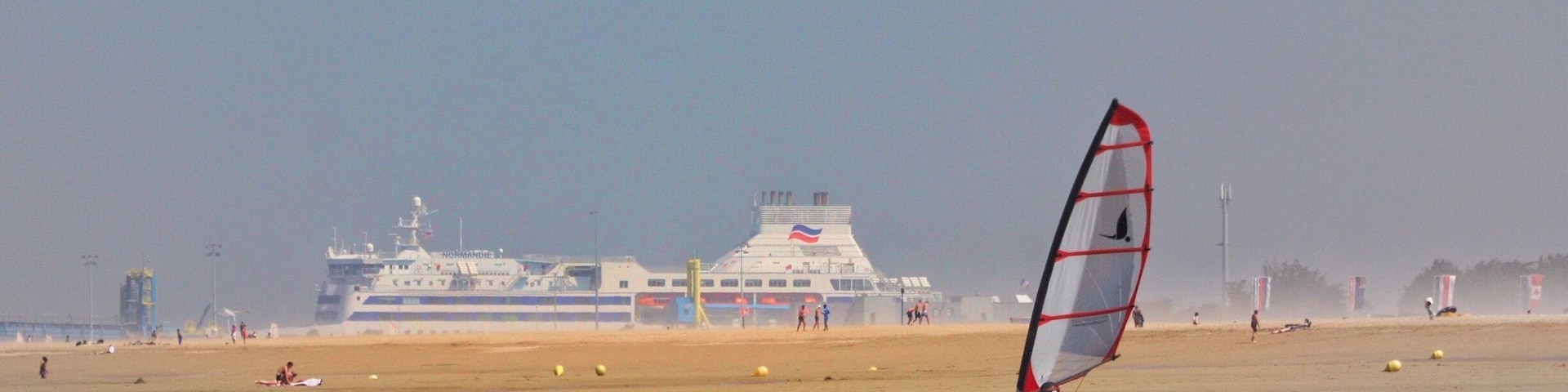 Sandstorm in Ouistreham Beach.