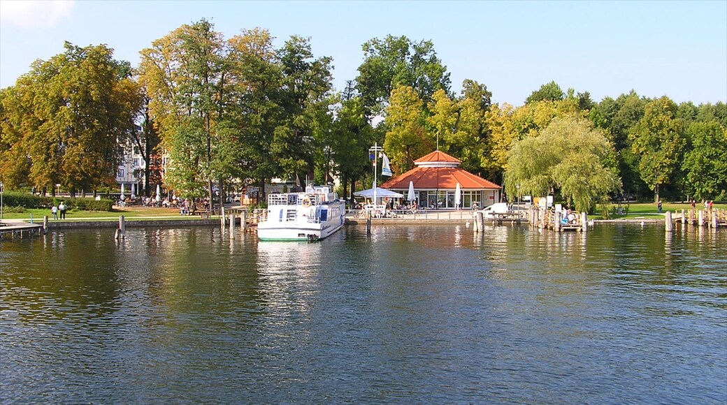 Bad Saarow which includes a park and a lake or waterhole