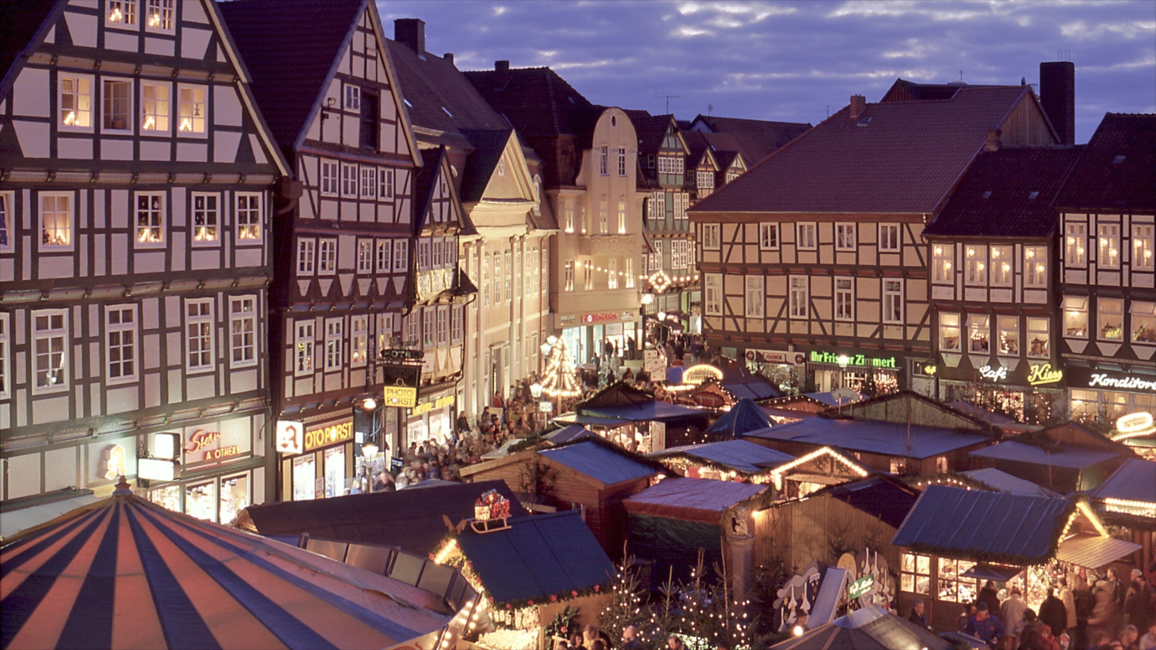 Celle featuring heritage architecture, a square or plaza and a city