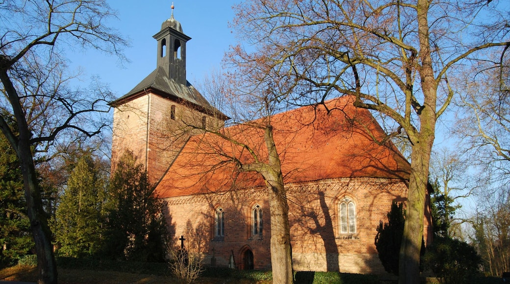 Kleinmachnow featuring a church or cathedral, religious elements and a small town or village