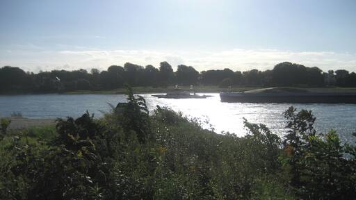 Rhine ferry Langst - Kaiserswerth, Germany. Rheinfähre Langst - Kaiserswerth.