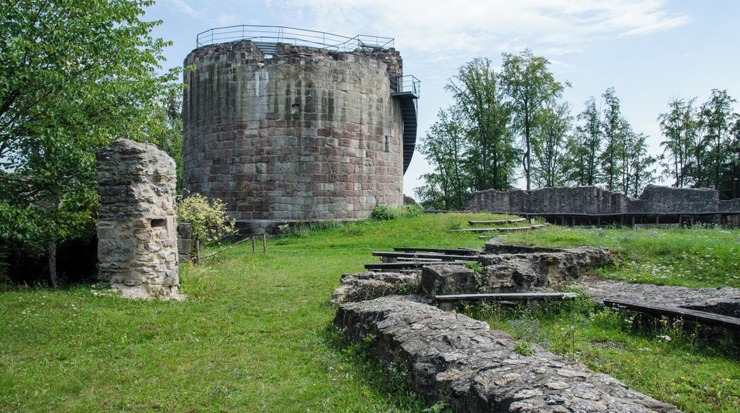 Castle ruin Burgruine Henneberg, Henneberg, district Schmalkalden-Meiningen, Thuringia, Germany