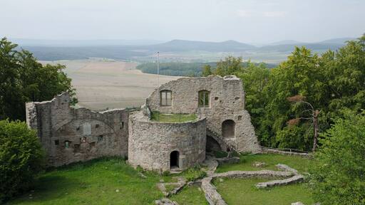 Castle ruin Burgruine Henneberg, Henneberg, district Schmalkalden-Meiningen, Thuringia, Germany