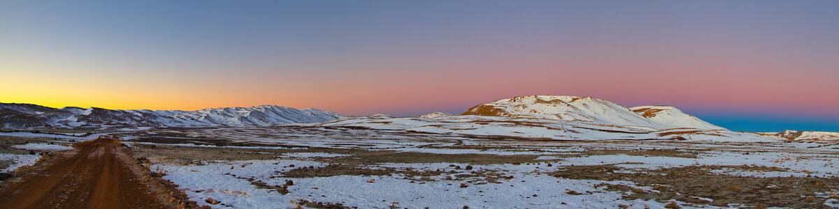 Amazing colorful panorama landscape showing a landscape in Ifrane province