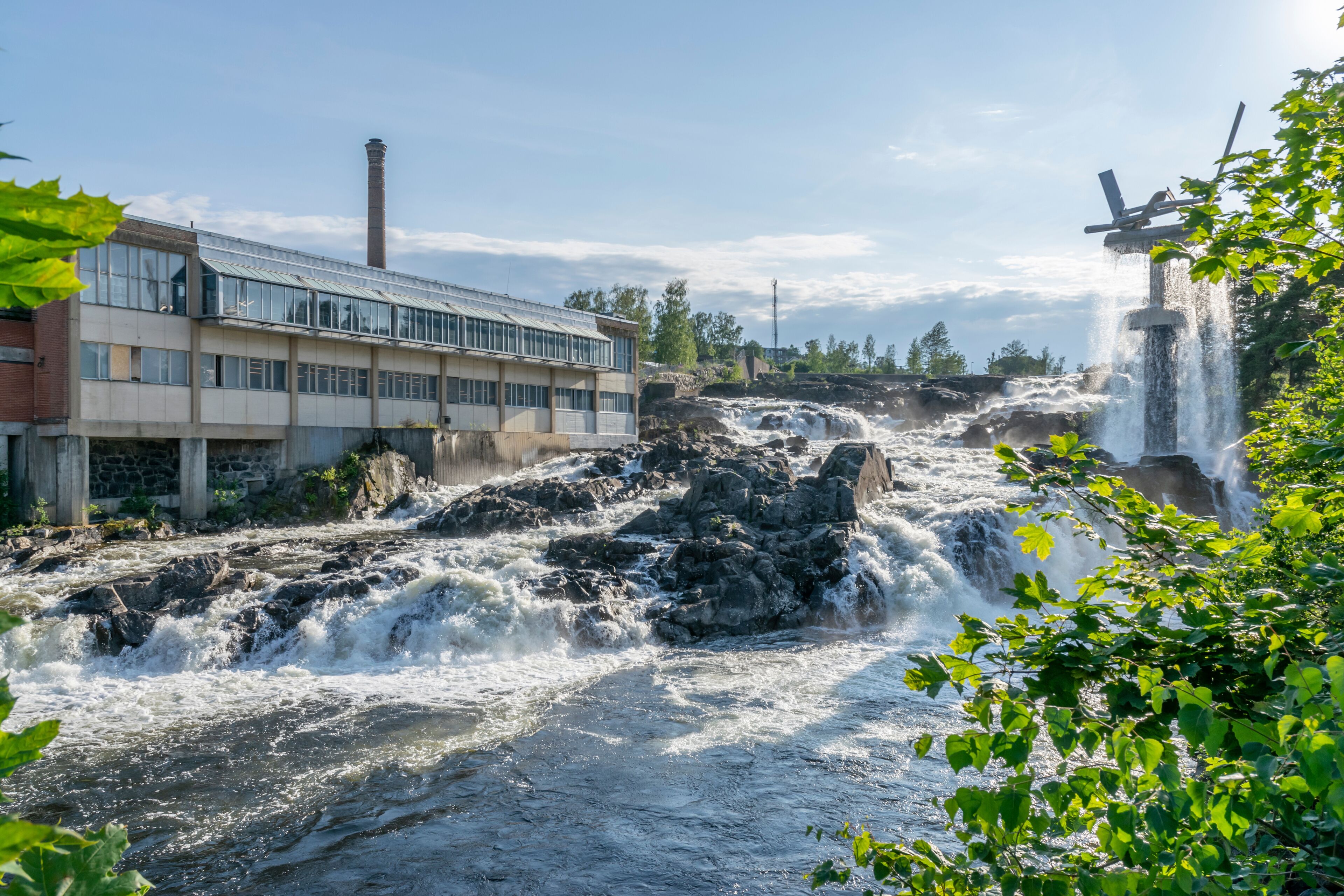 Waterfall in Hønefoss Norway