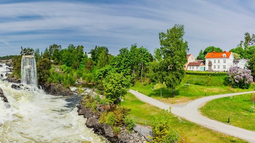 Wasserfall in Hønefoss in Norwegen