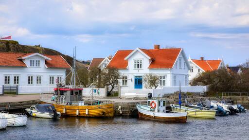 From the Harbor in the Charming Coastal Village of Nevlunghavn in Larvik Municipality, Norway