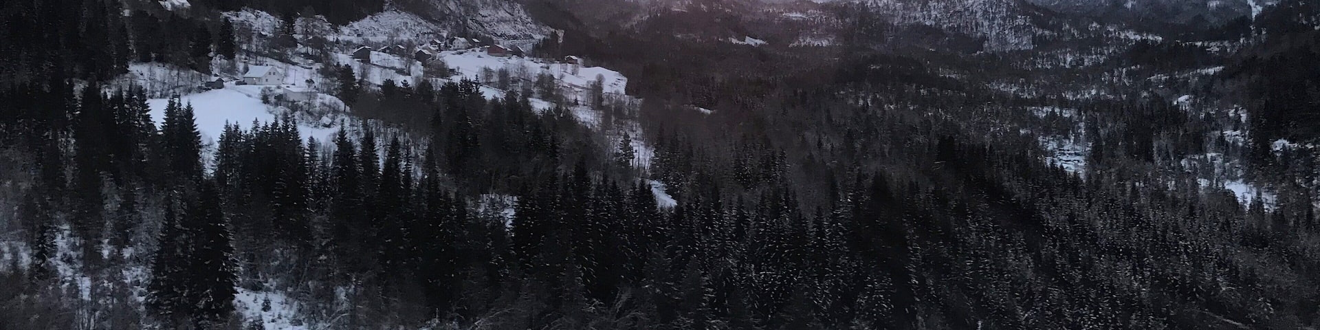 On the train from Bergen to Oslo 6 hour journey but beautiful lakes and snow covered pine forests well worth the £46 .Will definitely be going back