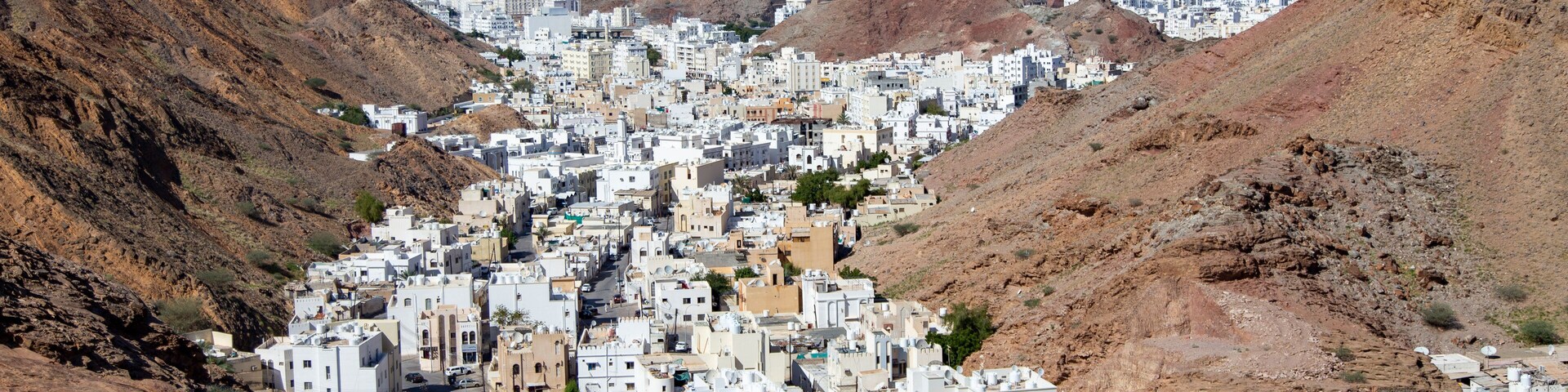 Areal view of Ruwi Muscat City, Oman