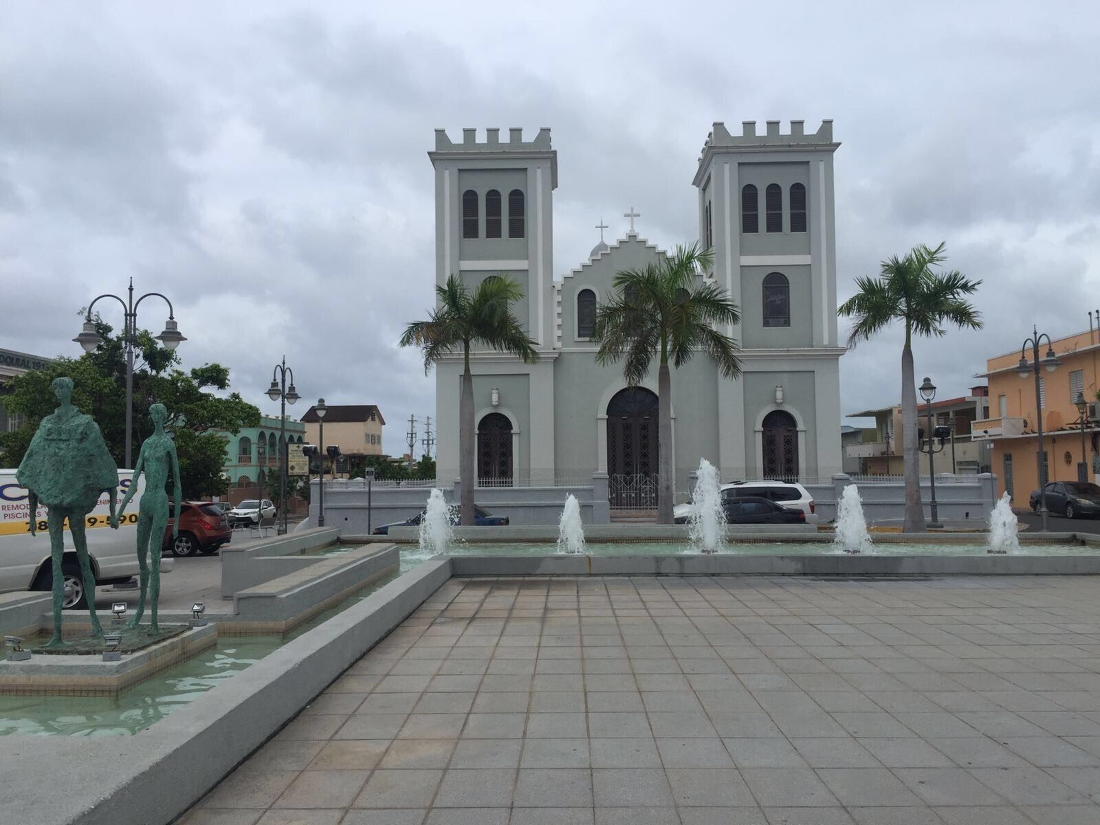 The Catholic Church in the Plaza of Isabela. #beautiful