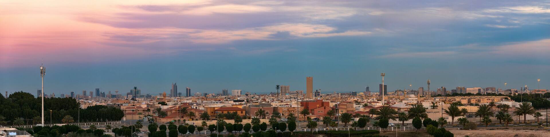 Sunset over Al-Khobar, Eastern Saudi Arabia