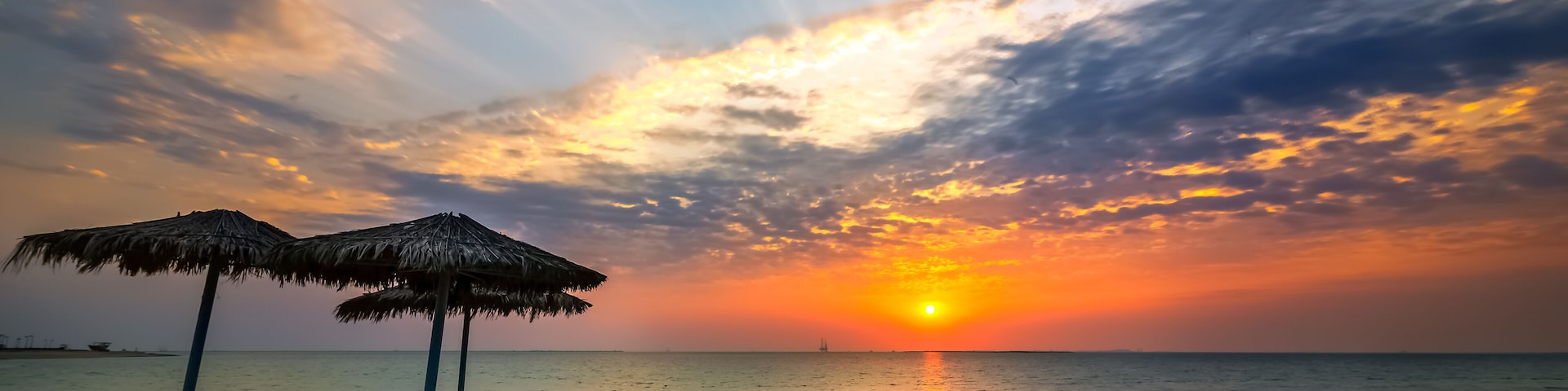 Morning view of Fanateer Beach -Al Jubail Saudi Arabia.