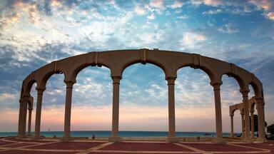 Morning view in Fanateer Beach - Al Jubail City,Saudi Arabia.