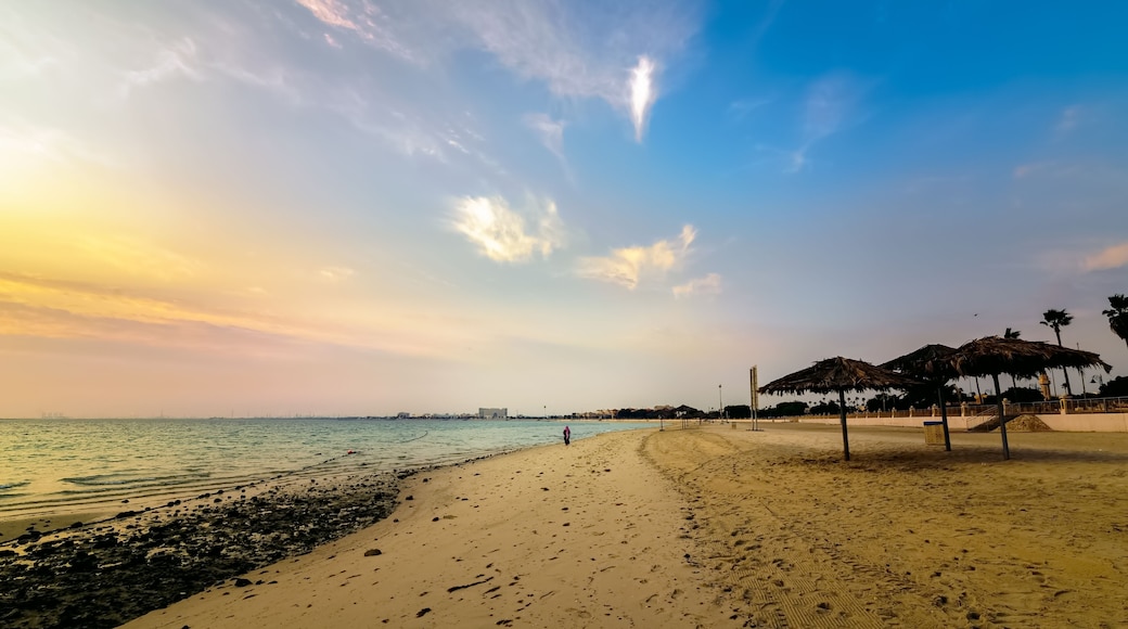 Morning view of Fanateer Beach -Al Jubail Saudi Arabia