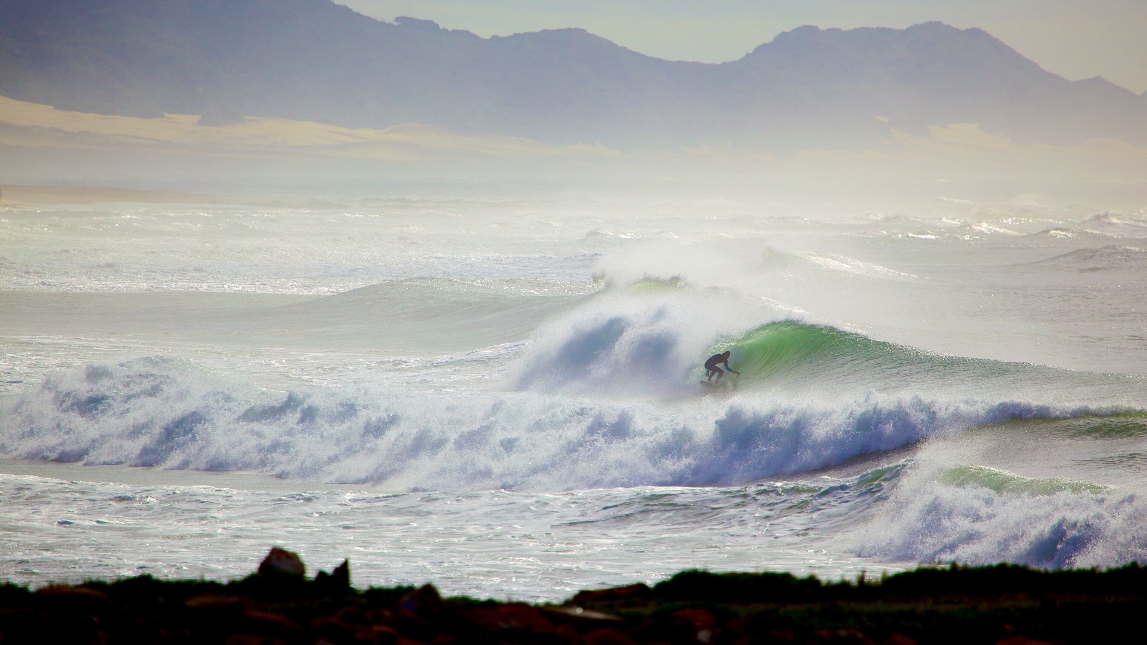 Port Alfred showing surfing, landscape views and surf