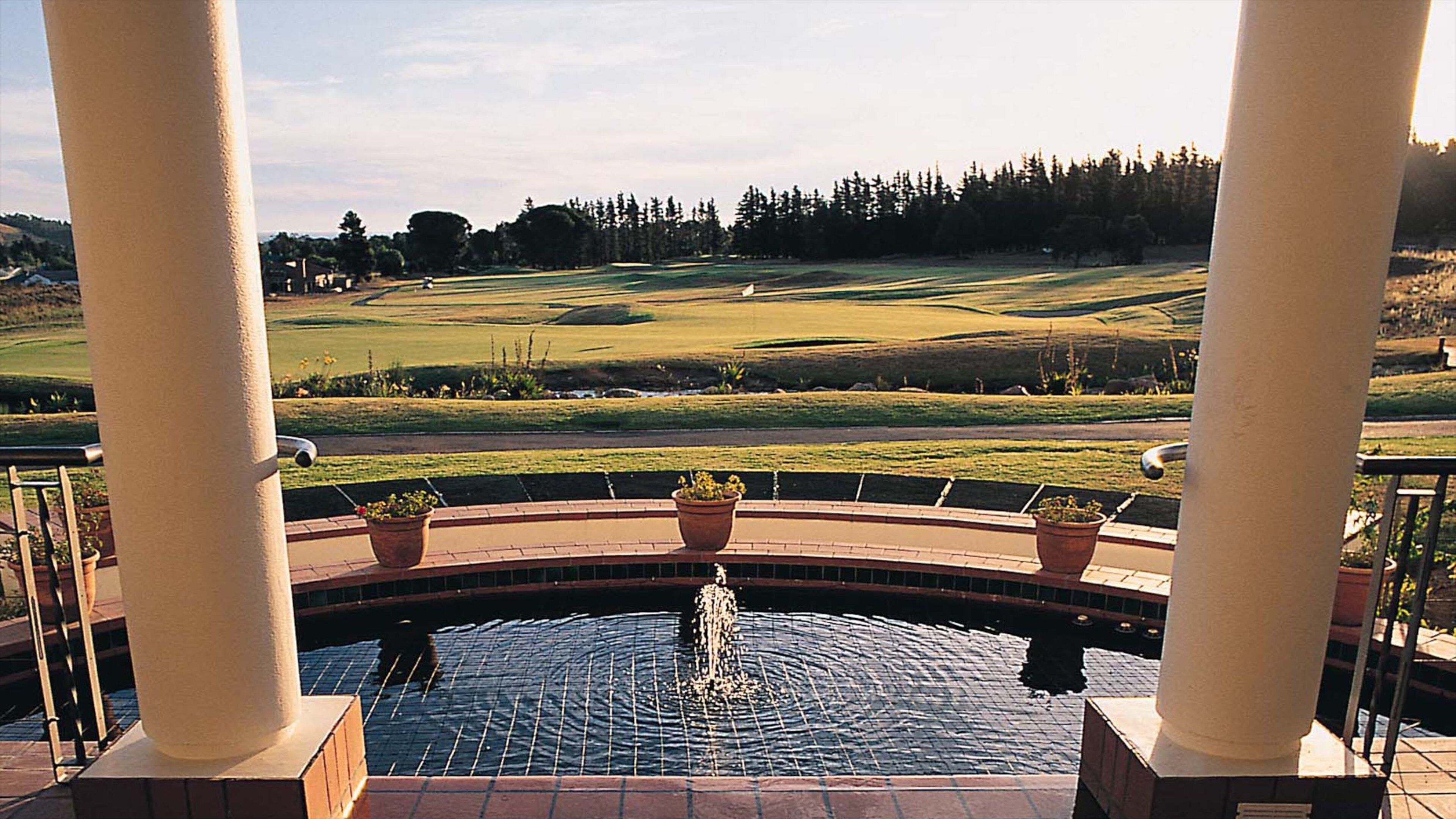 Somerset West featuring a fountain, landscape views and a sunset