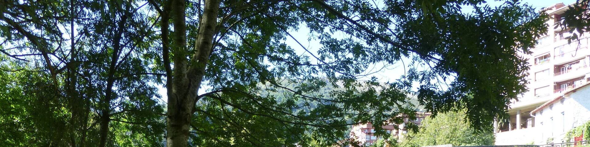 Puente sobre el rĂo Erola en Zestoa (Gipuzkoa) PaĂs Vasco (España).