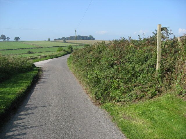 Wilderbrook Lane - View in the general direction of Shottle