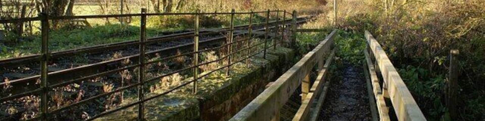 Ecclesbourne Valley railway line The River Ecclesbourne runs underneath the footbridge and the railway line. The Ecclesbourne Valley railway, which runs from Duffield to Wirksworth, is currently being restored.