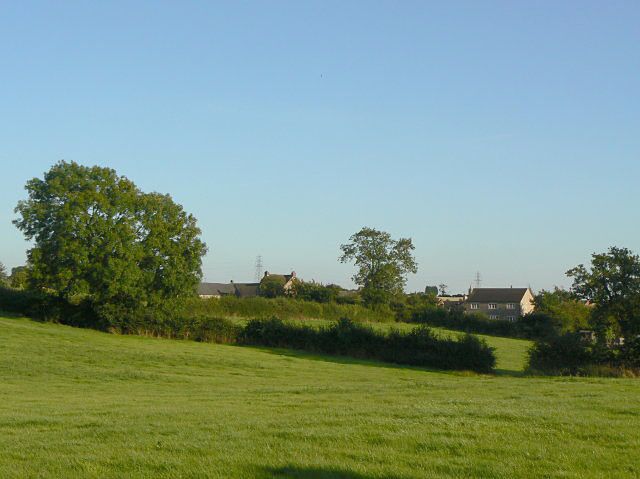 Fields at Heage From the footpath at the back of Gables Farm.