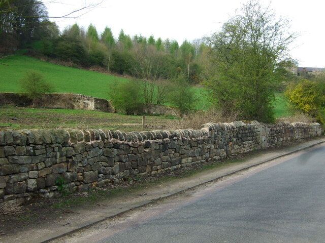 Cleared cottages On the 1940 map this area was once cottages, on the walls items such as fireplaces can still be made out.