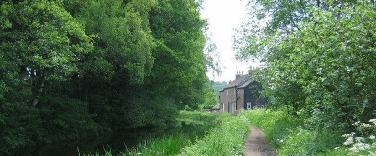 Cromford Canal - Ambergate section. This southern section of Cromford Canal, is the last part still containing water, as it heads towards Ambergate.