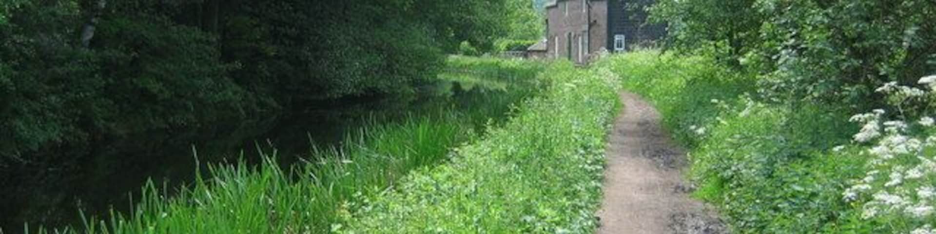 Cromford Canal - Ambergate section. This southern section of Cromford Canal, is the last part still containing water, as it heads towards Ambergate.