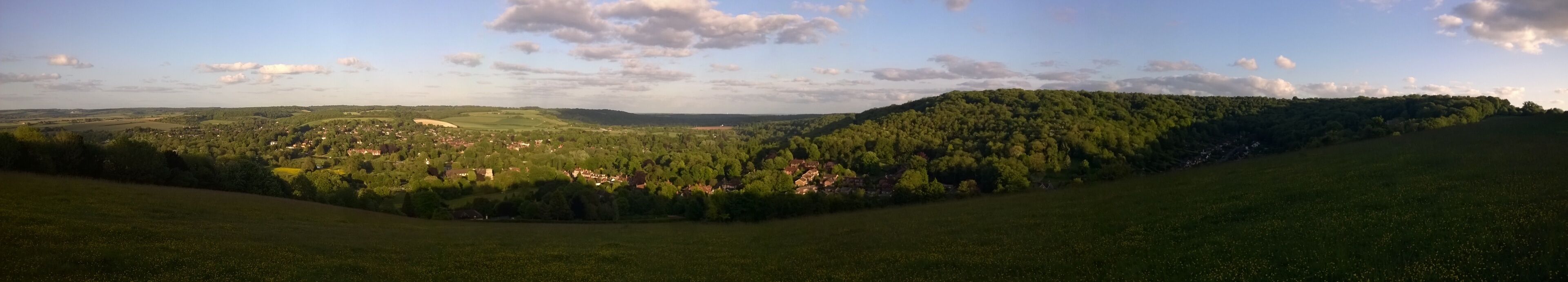 View over the Goring Gap in Summer.