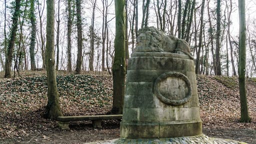 Löwendenkmal im Stadtpark in Taucha bei Leipzig