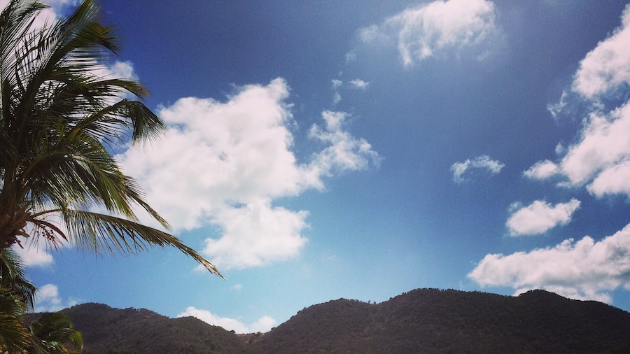 The private cove beach on the north part of St Martin