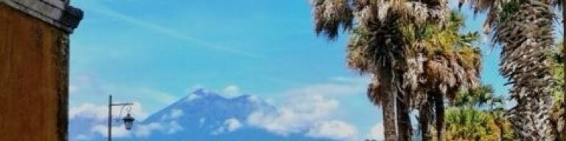 Morning view of the volcano