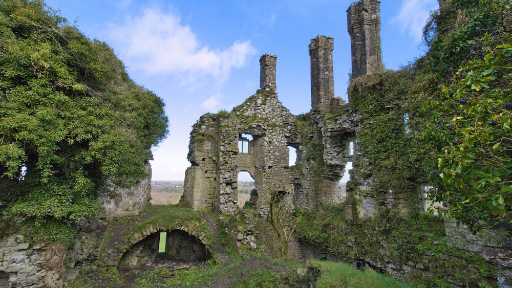 Carbury castle ruins in county Kildare, Ireland