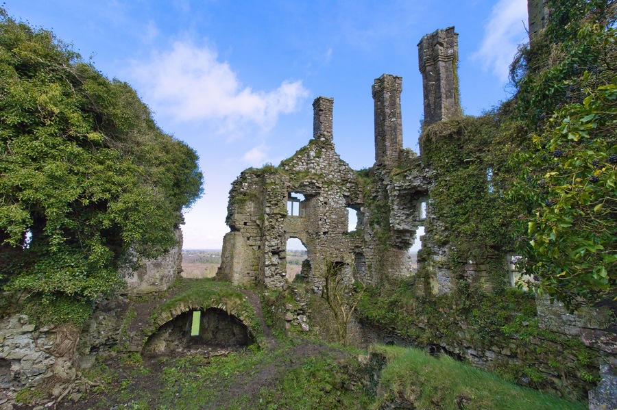 Carbury castle ruins in county Kildare, Ireland