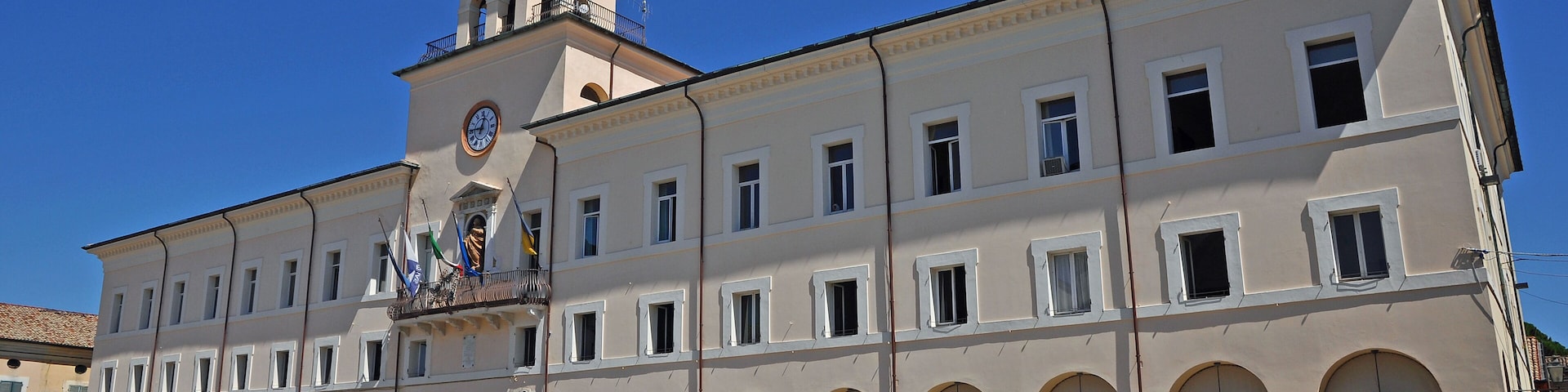 Cervia, the antique town hall. Built in 1712 is one of the major tourists attractions in the village.; Shutterstock ID 728421475; purchase_order: Comps; job: ; client: ; other: