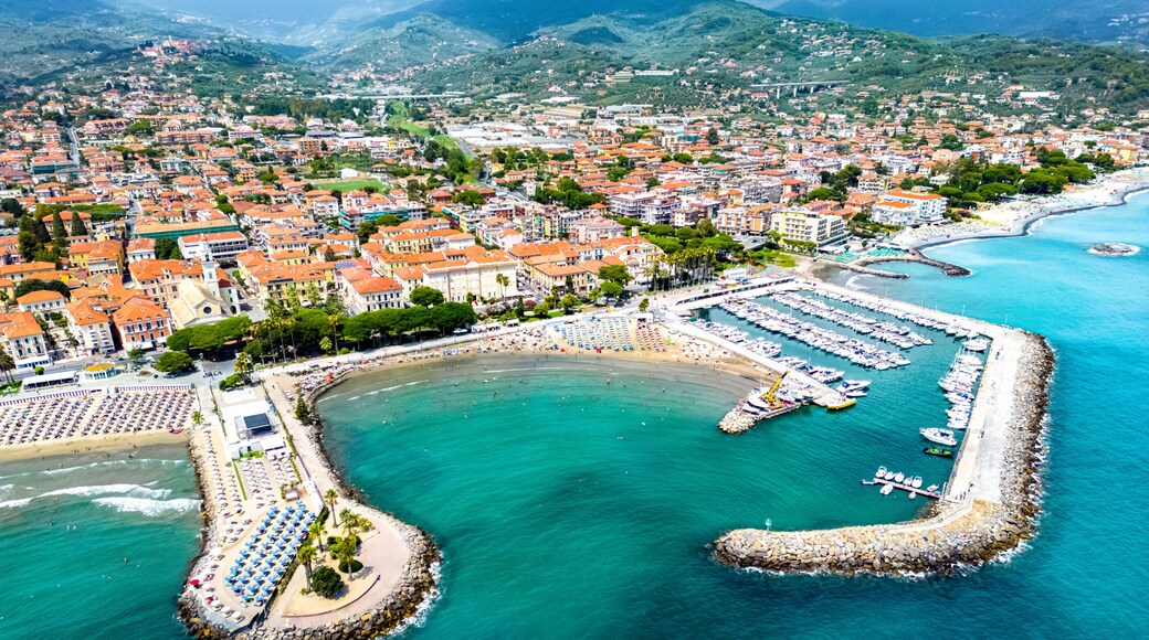 The village of Diano Marina, Liguria, Italy