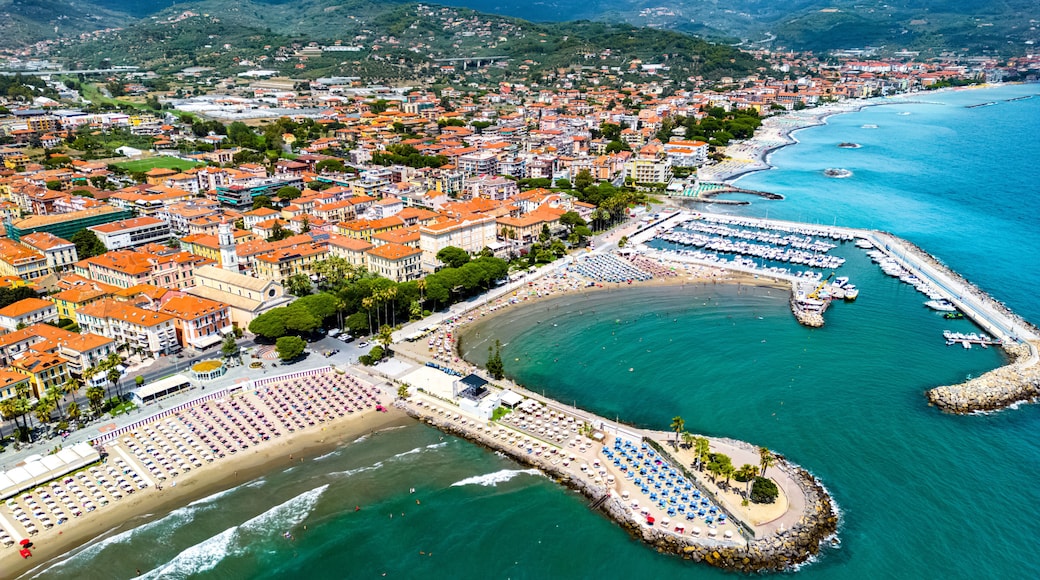 The village of Diano Marina, Liguria, Italy