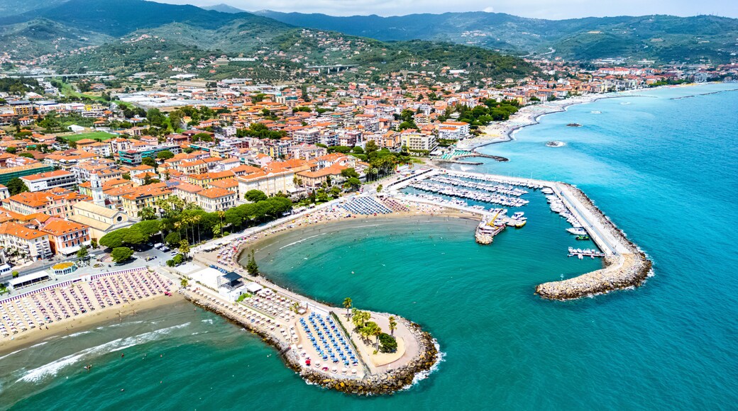 The village of Diano Marina, Liguria, Italy