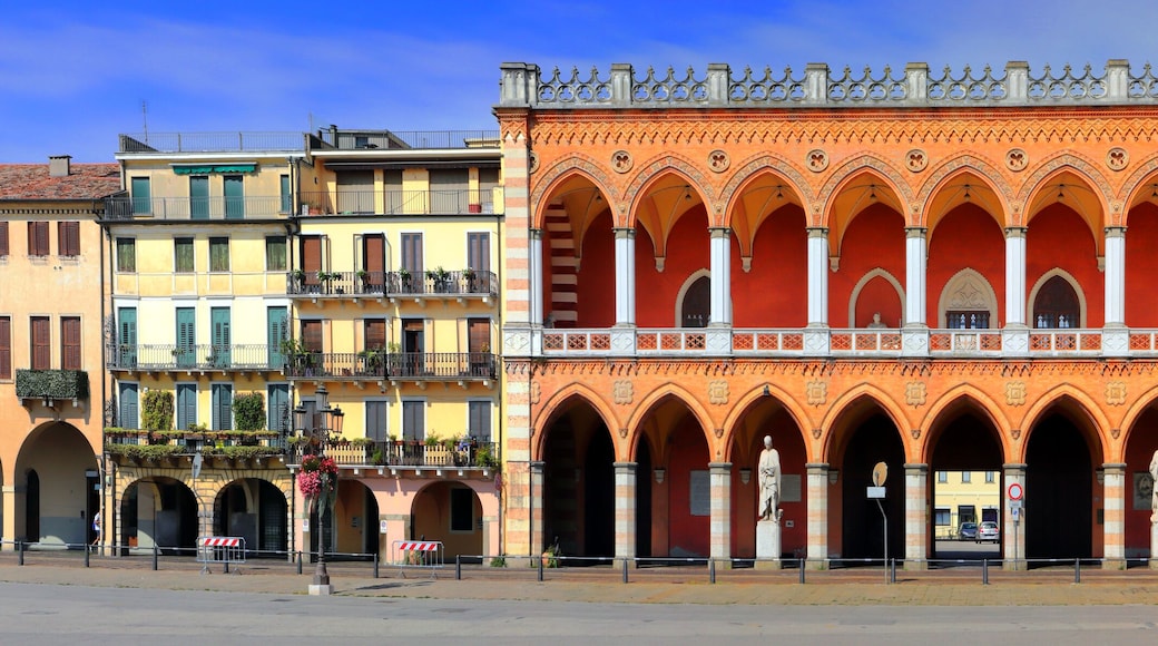 view on Loggia Amulea in prato della valle square in padua city in italy
