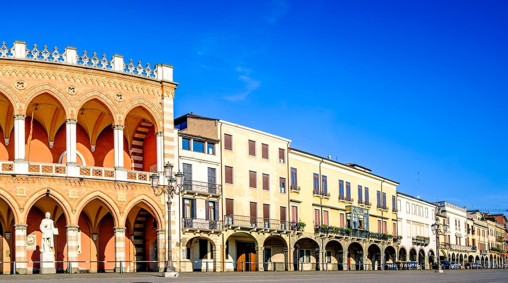 historic buildings at the old town of Padua - Padova in italy