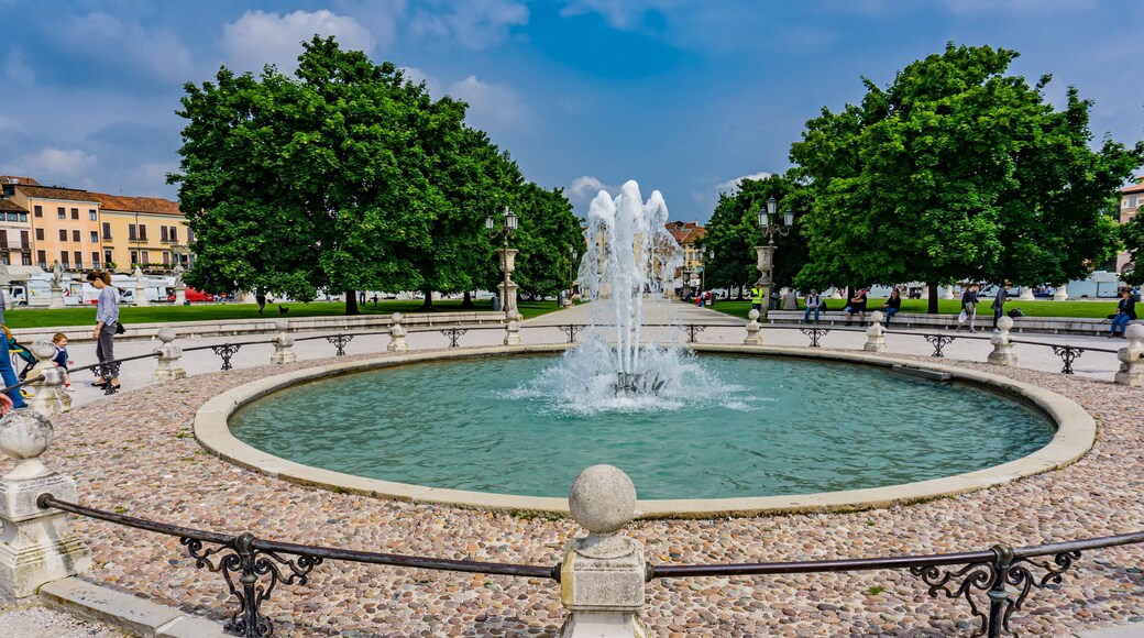 Fountain at Prato della Valle square in Padua, Italy.