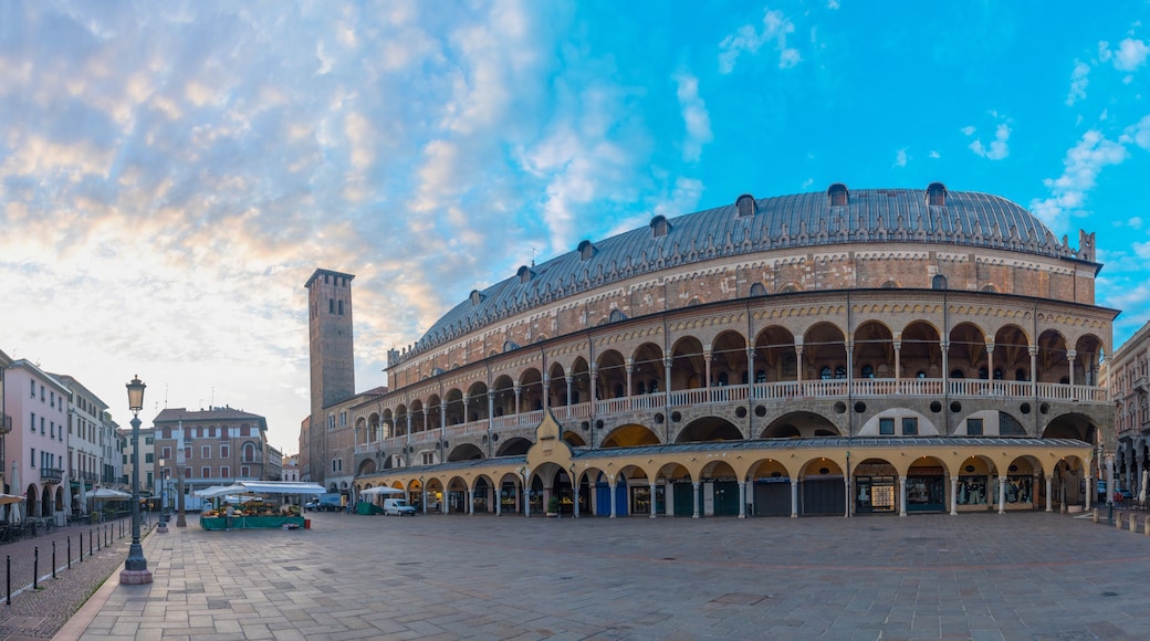 Sunrise over Palazzo della Ragione in Italian town Padua